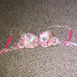 Floral lace lightly lined demi bra by VS